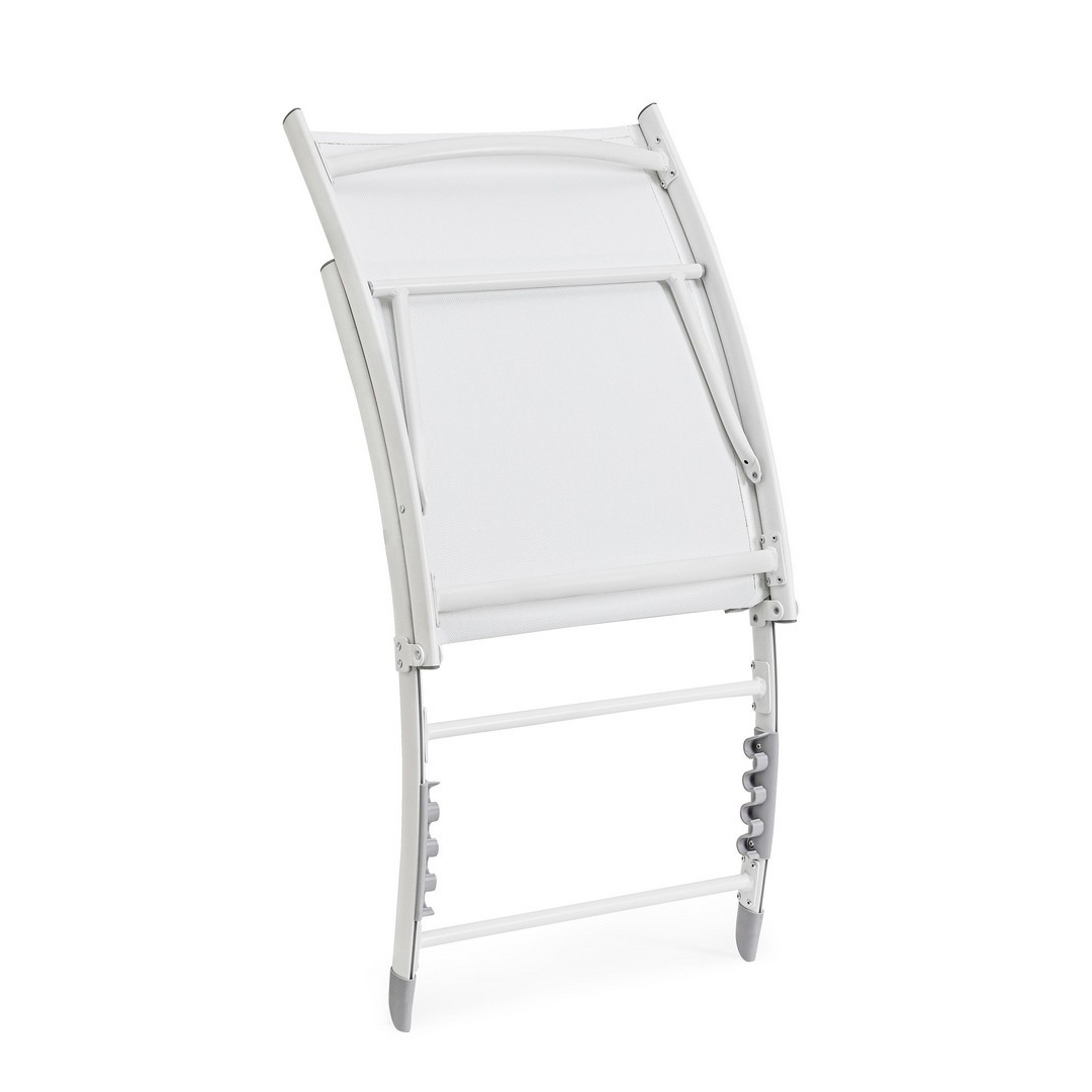 Coppia di poltrone sdraio reclinabili Taylor White da giardino (2pz) Bizzotto