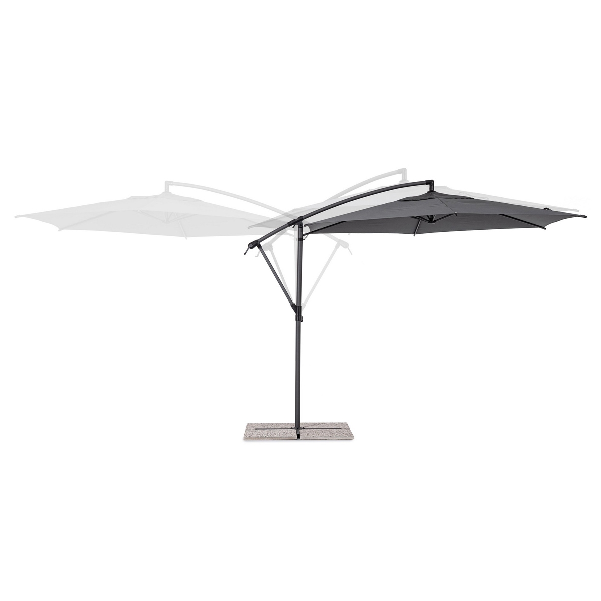 Ombrellone Braccio Tropea 3m Grigio Scuro Bizzotto