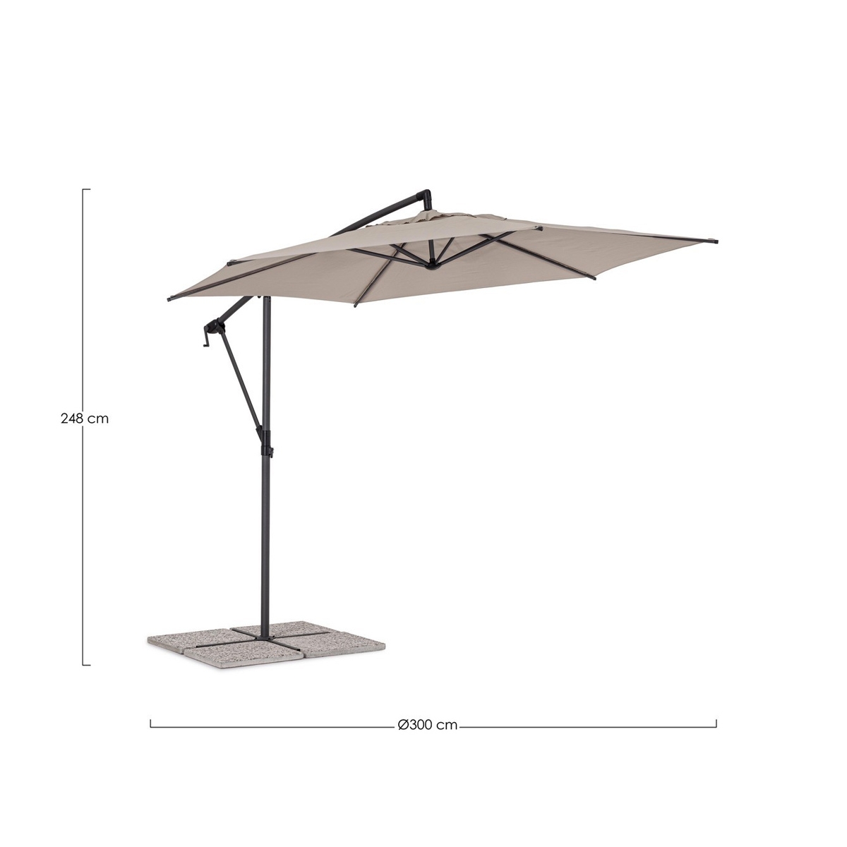 Ombrellone Braccio Tropea 3m Moon Bizzotto