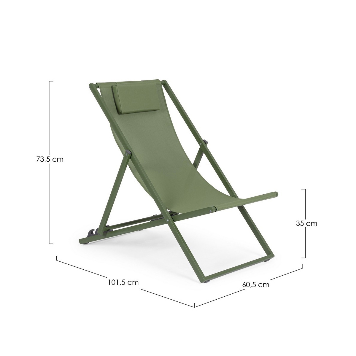 Quattro sdraio Taylor Herb da giardino (4pz) Bizzotto