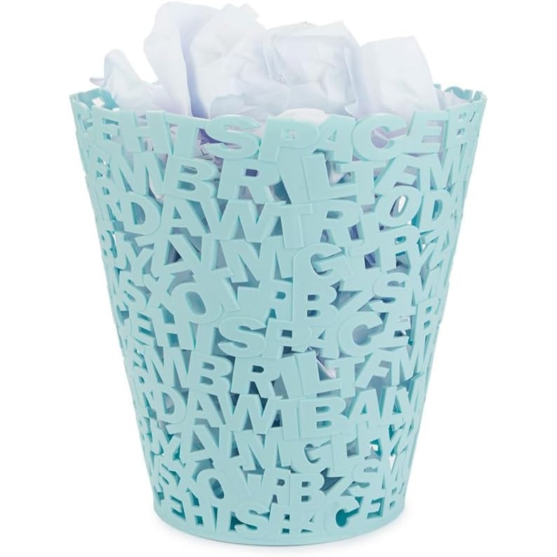Acquista online Balvi Poubelle en papier Lettre plastique turquoise Balvi