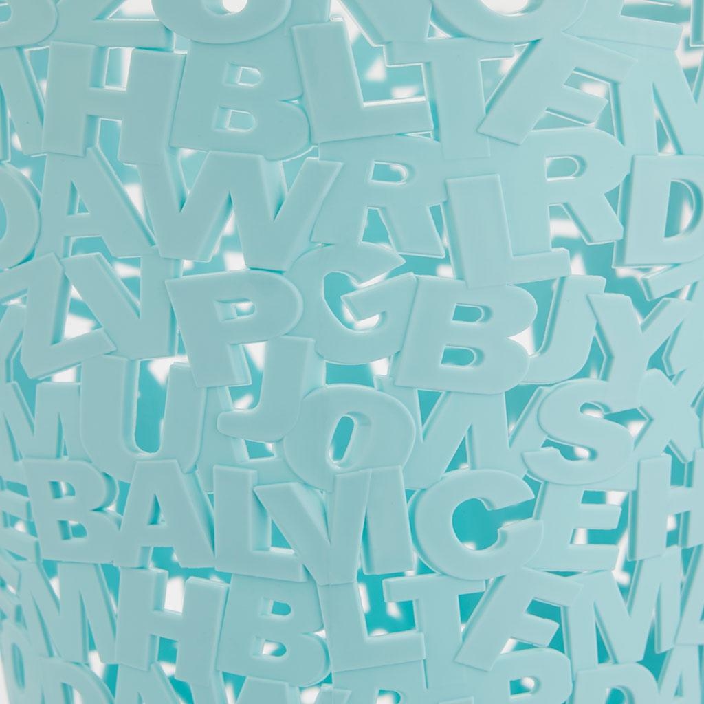 Acquista online Balvi Poubelle en papier Lettre plastique turquoise Balvi