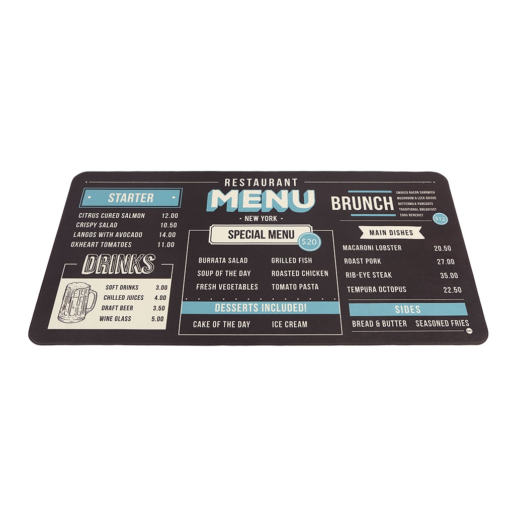 Acquista online New York Menu kitchen rug 51x99cm plastic Balvi