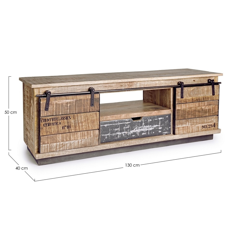 Bizzotto Low cabinet Tudor sideboard L.130 cm Bizzotto