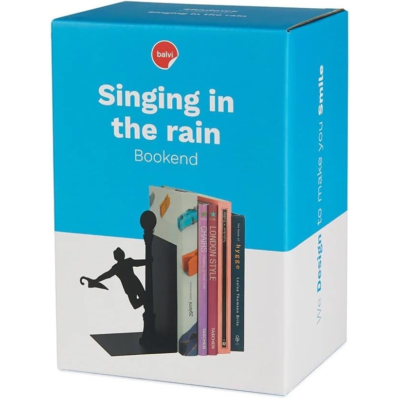 Balvi Singing in the rain black metal bookends cod.26817 Balvi
