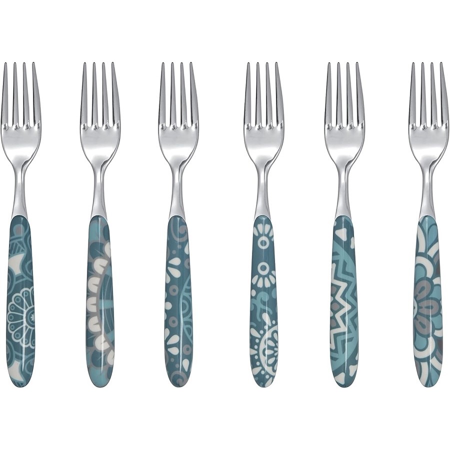 Ménagère 24 pièces Mandala en acier inoxydable, haute épaisseur multicolore Excelsa