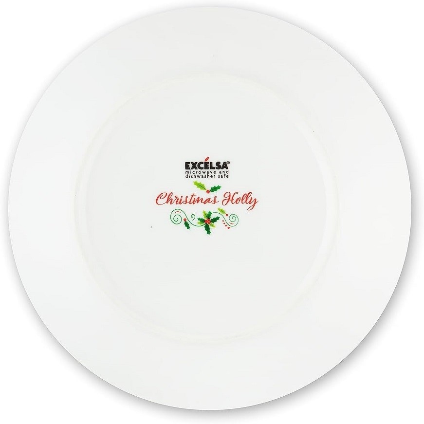 Acquista online Excelsa Christmas Holly Dinnerware Set 18 Pieces, Porcelain cod.64134 Excelsa