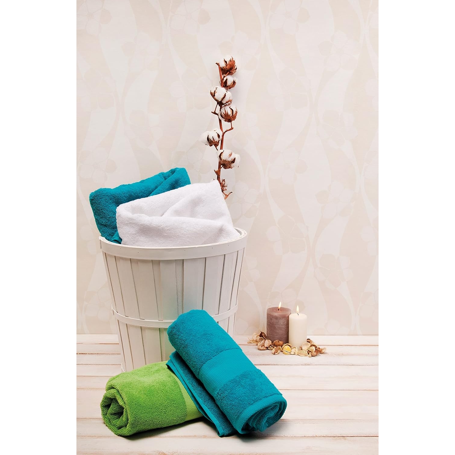 Acquista online Excelsa guest towel bathroom fabric green 40x60 cotton cod.46975 Excelsa