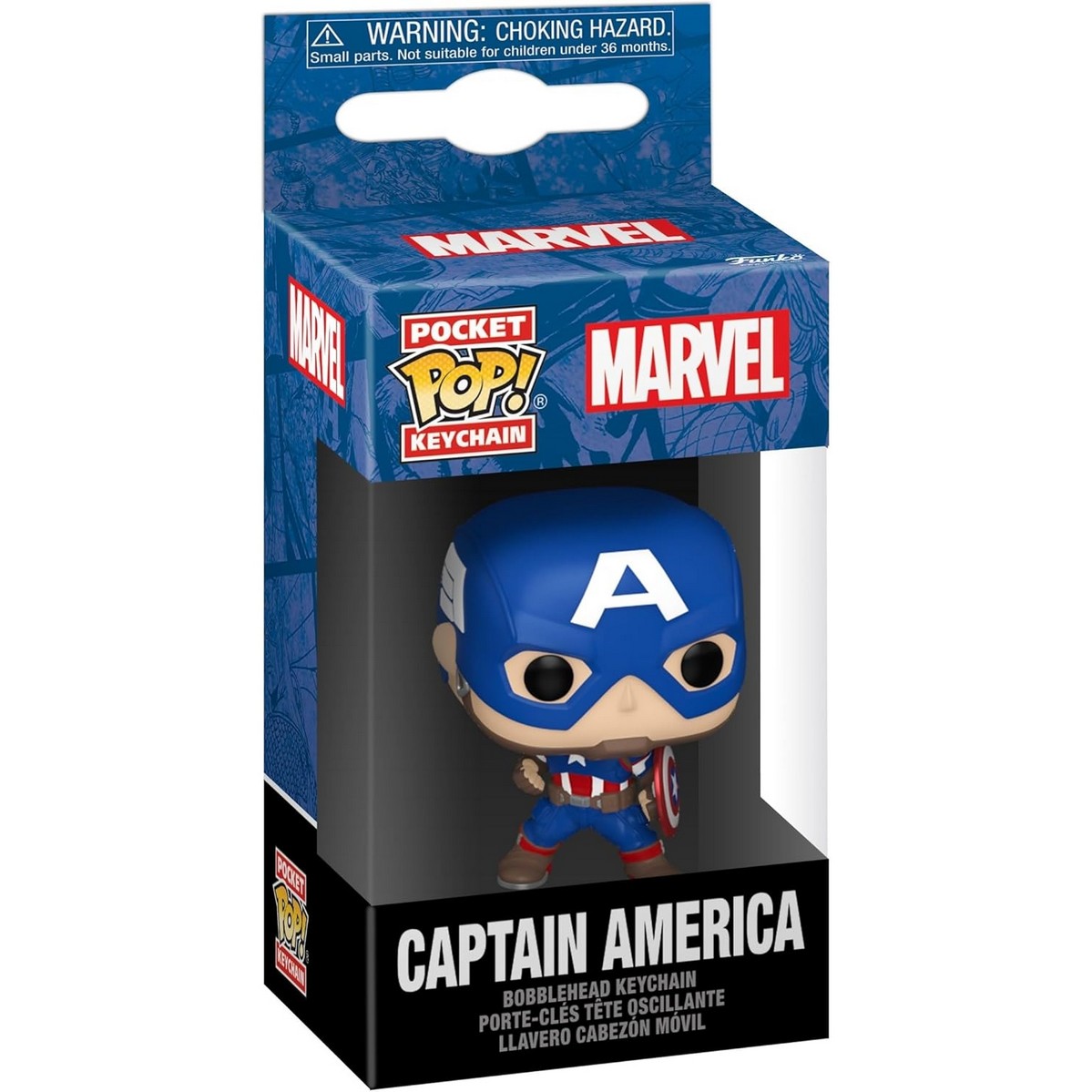 Funko POP ! Portachiave Marvel Capitan America Pop! Funko
