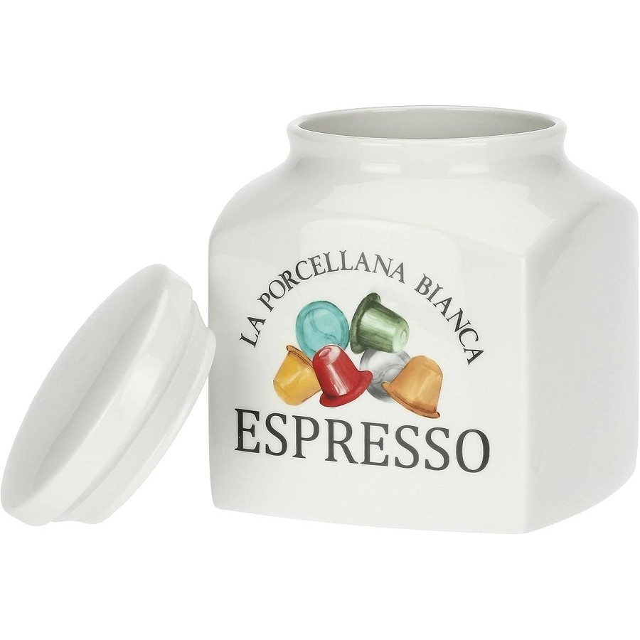 Acquista online Bocal hermétique capsules café en porcelaine blanche Thun