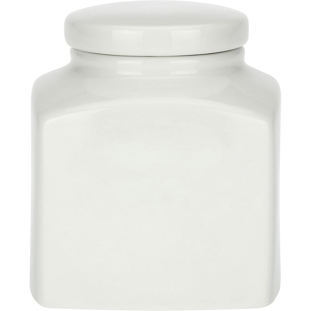 Pot hermétique de gros sel en porcelaine blanche Thun