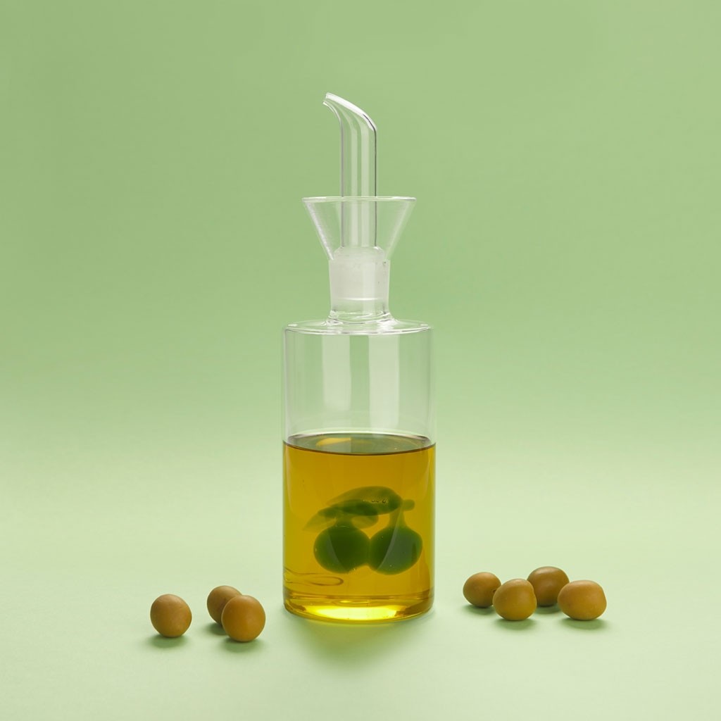 Oliera Doppia Sfera Balvi - Vetro Borosilicato, 125ml, Sistema Antigoccia Per Olio E Aceto