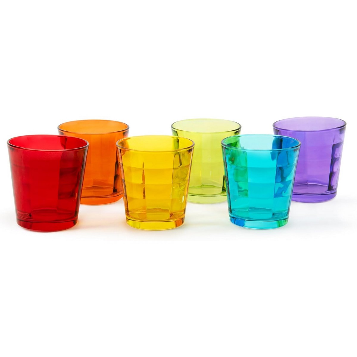 Excelsa set 6 Bicchiere acqua vetro colorato Dubai cod.66507