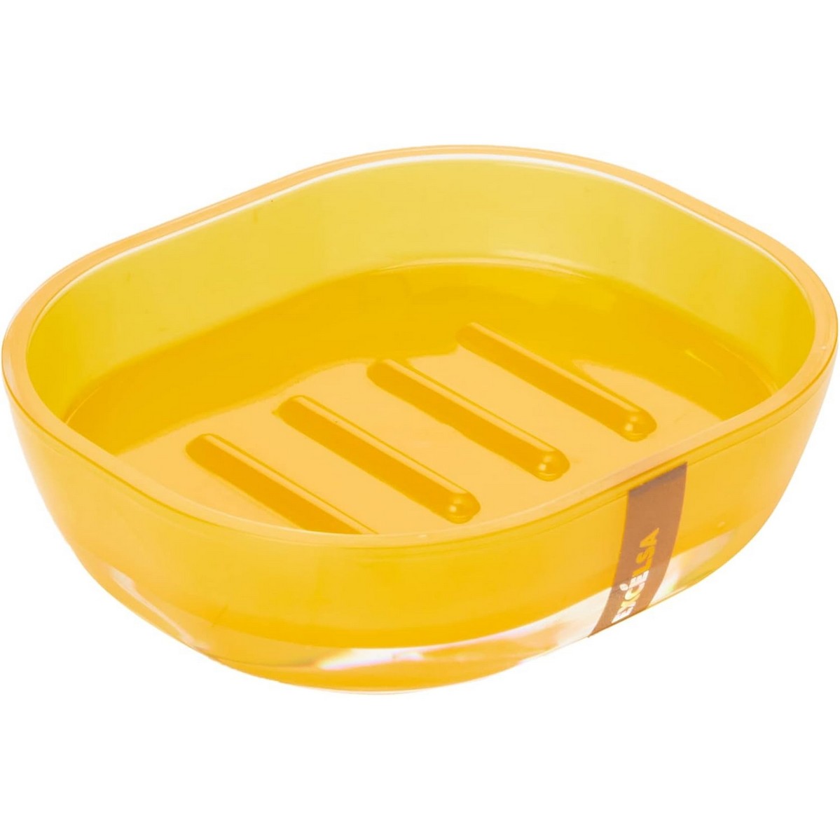 Excelsa Bathroom soap dish plastic yellow transparent cod.46929 Excelsa