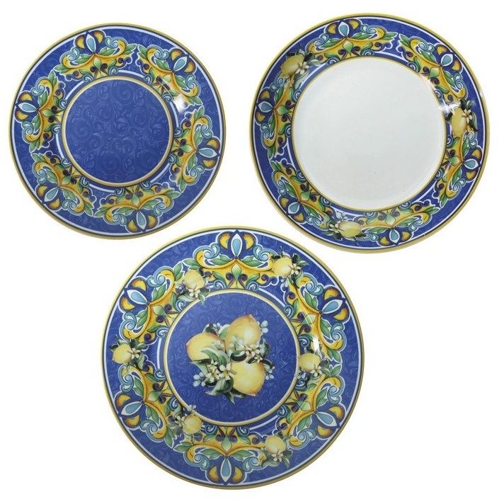 Ciotola Coppa Limoni BRANDANI In Porcellana - Diametro 31,5 Cm, Adatta Per Microonde - Foto 5