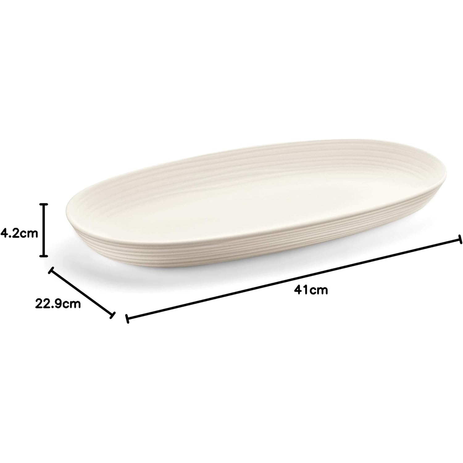 Guzzini Tierra Vassoio, 41 x 22 x h4,5 cm, Nocciola cod.17540079 Guzzini