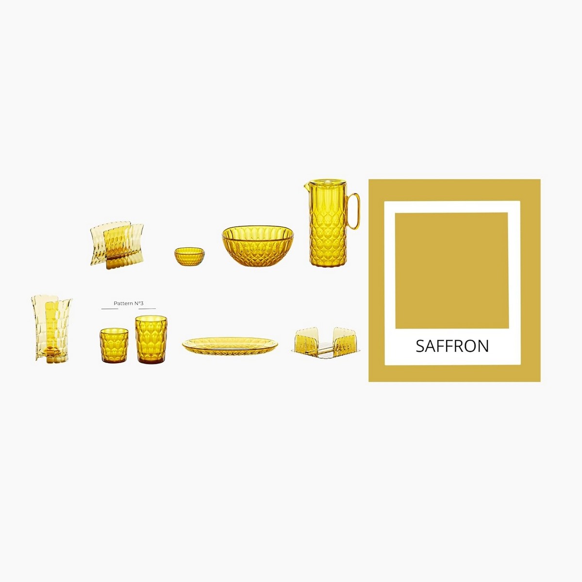 Guzzini Vanity brocca caraffa Giallo zafferano trasparente Lt.1,75 cod.131200TE281 Guzzini