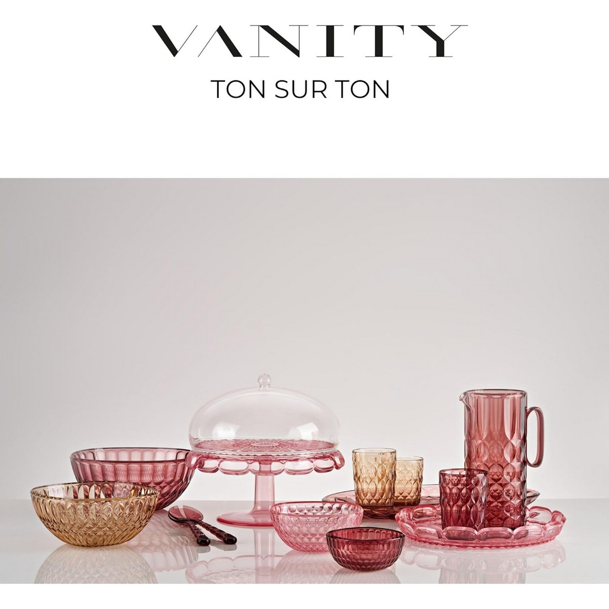 Guzzini Vanity brocca caraffa Malva trasparente Lt.1,75 cod.131200TE280 Guzzini