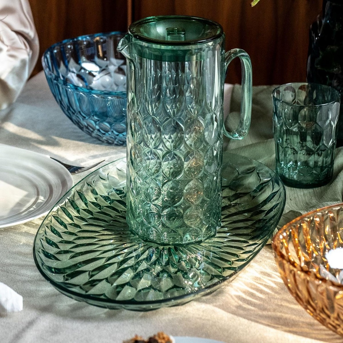 Guzzini Vanity brocca caraffa Verde Matcha trasparente Lt.1,75 cod.131200AR86 Guzzini