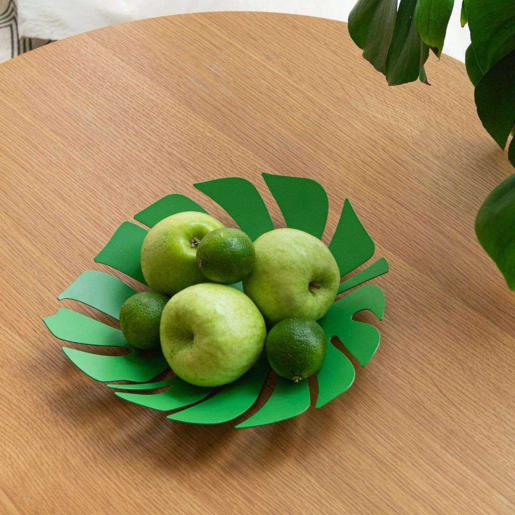 Acquista online Balvi Monstera green metal fruit basket tray 30 cm cod.27624 Balvi