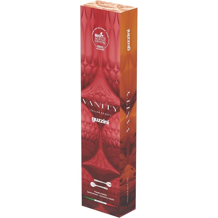 Guzzini Vanity posate insalata azzuro trasparente cm 28 cod.129600AR81 Guzzini