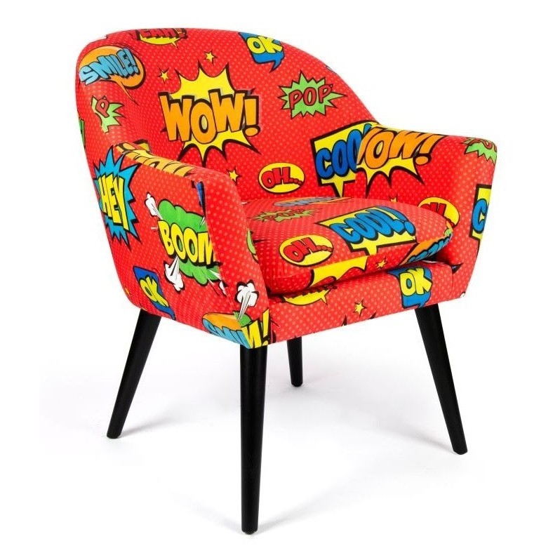 Excelsa Pop living armchair, comic style, multicolored,