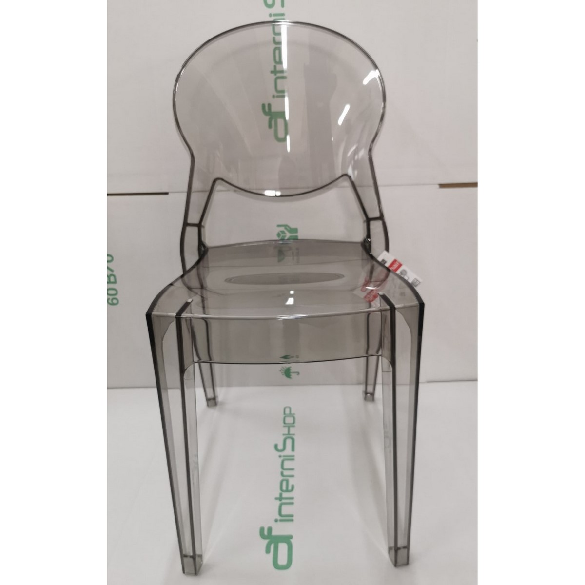 SCAB DESIGN Sedia Modello Igloo Chair in Polipropilene Set 4 Pezzi - Disponibile in 5 Colori E Modello IGNIFUGO (Trasparente, POLICARBONATO